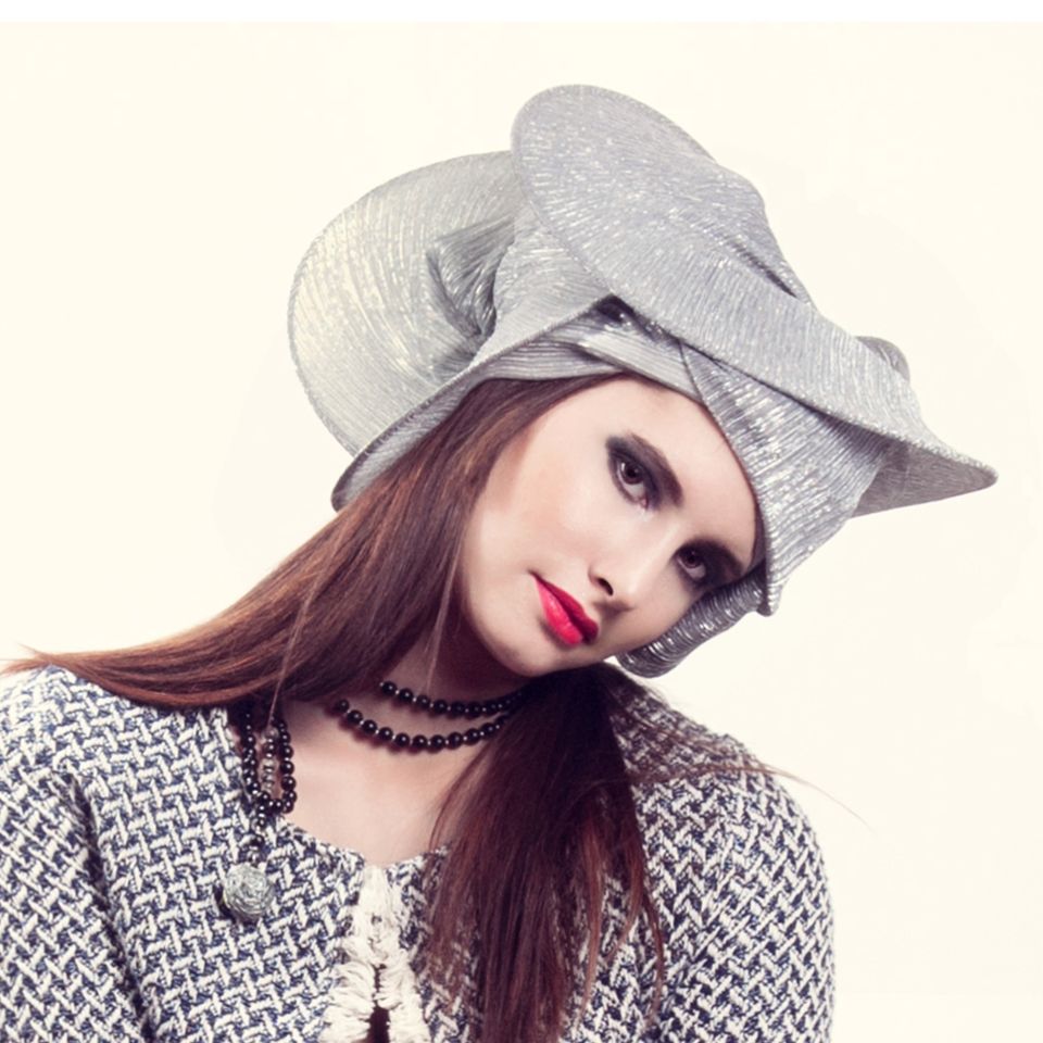 Silver Lurex | Large hat