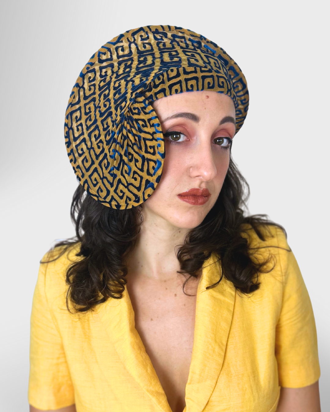 10 | Blue on Yellow | Small hat