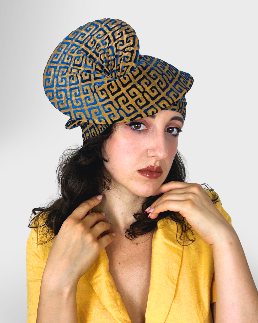 10 | Blue on Yellow | Small hat